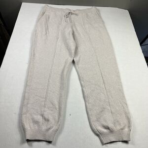 Haven Well Within Womens Knit Jogger Pants Beige Tan Sweater Lounge Casual XL